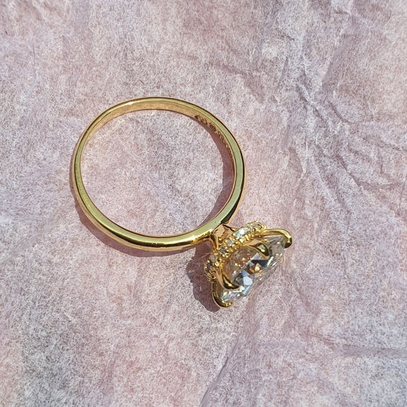 3 Ct-9.5mm Round Moissanite Engagement Ring - Picture 4 of 9